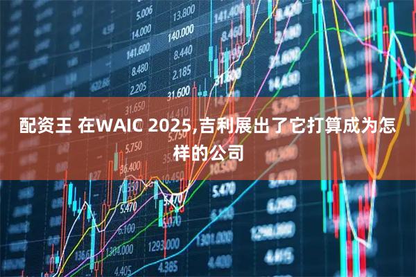 配资王 在WAIC 2025,吉利展出了它打算成为怎样的公司